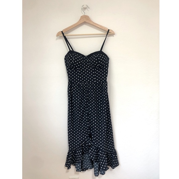 Chance and Destiny Dresses & Skirts - Chance & Destiny Navy Blue Polka Dot Dress